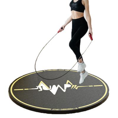 China Non Slip Wholesale Custom Printed Non Slip Anti Slip PVC High Density Outdoor Jumping Exercise Non Round Jump Rope Yoga Mat for sale