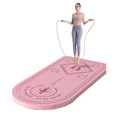 China Non-slip OEM Customize Non-slip Foldable Multifunctional Yoga Mat Wholesale Jump Rope Skipping Mat Fitness Exercise Band for sale