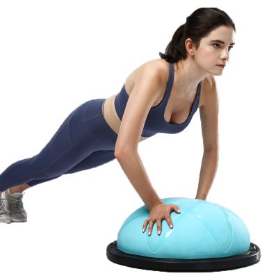 China Durable Indoor Pilates Fitness Equipment Exercise Hemisphere Ball Gym Trainer Balance Yoga Half Balls 58cm for sale