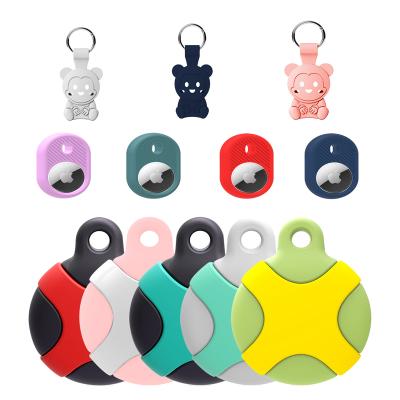 China Anti-fall For Airtag Case Cartoon Pet Cartoon Silicone Anti-lost Case With Key Chain Protector Cover Case Silicon for sale