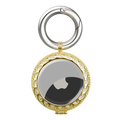 China 2021 New Luxury Anti-fall Metal Aluminum Alloy Cover Device Case For Airtag Metal Case With Key Chain for sale