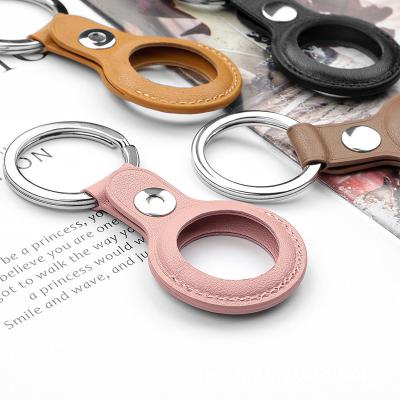 China Leather Anti-fall Cover Device Case For Apple AirTag Leather Key Chain Holder for sale