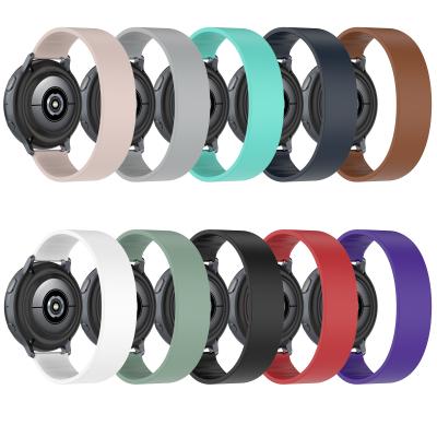 China 18mm 20mm 22mm Universal Strap Unisex Rubber Elastic Silicone Strap Watch Band Silicon Solo Watch Strap for sale