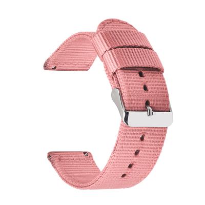 China Solid Color Canvas Nylon Watch Accessories Nylon Strap Solid Color Sports Watch Straps 18mm 20mm 22mm 24mm for sale