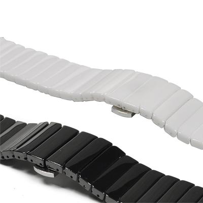 China Universal 22mm 22mm Size Ceramic Watchband Stylish Ceramic Watch Strap Band For Smart Watch, Watch Bands Straps for sale