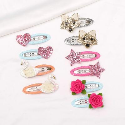 China 2021 New Environmentally Friendly Fashionable Glitter Cute Hair Clip Hairpin Hair Clips For Garbage Babies Kids Children for sale