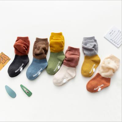 China New Arrival Slouch Autumn Winter 6 Colors Soft QUICK DRY Breathable Infant Kids Baby Loose Socks for sale