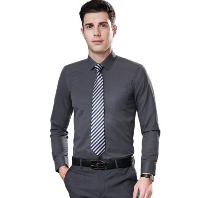 China Wholesale High Quality Anti-pilling Men Shirt Business Work Wear Professional Formal Sleeves Full Sleeves Fashion Office Plus Size T-shirts for sale