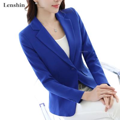 China Anti-Wrinkle Candy Color Professional Business Straight And Smooth Jacket For Women Work Wear Office Lady Elegant Blazer Coat New Tops for sale