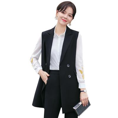 China OEM Wholesalers High Quality Women's Long Vest Soft Lady Anti-Wrinkle and Comfortable Sleeveless Business Formal Office Wear Tops for sale