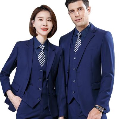 中国 Anti-Wrinkle Wholesale 3 Piece Suit Fashion Business Formal Same Style For Men And Women Plus Size Men Pants Suit Jacket Office Work Blazer 販売のため