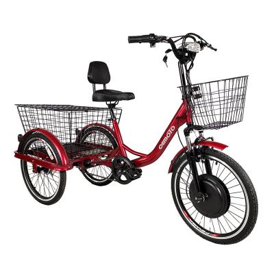 China Cargo High quality 22 Inch trike lithium battery powered adult 500W Fat Tire Three wheels  Tricycle for sale