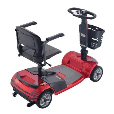 China Auto Folding Wheelchair Wholesale Cheap 4 Wheels Travel Foldable Scooter Mobility Scooters And Wheelchairs For Elderly Disabled Price for sale