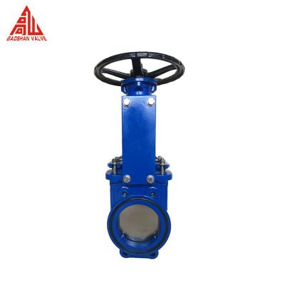 中国 2-Way Flow Direction Slurry Knife Gate Valve Medium Temperature Manual Power 販売のため