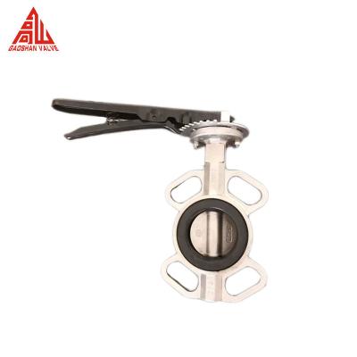 China D71X Manual Wafer Stainless Steel Butterfly Valve for sale