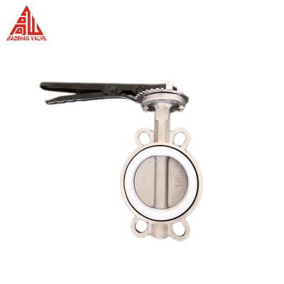 China Factory Offer Stainless Steel Disc Wafer Butterfly Valve Seal PTFE Lined for sale