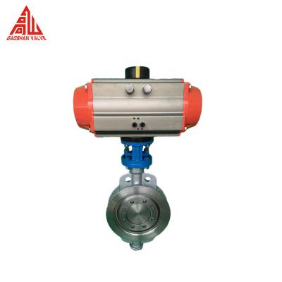 China Metal Seat Pneumatic Actuator Wafer Butterfly Valve for sale