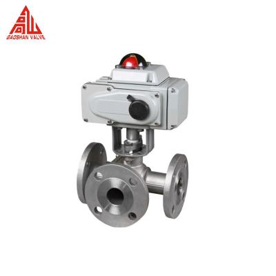 Cina Manual Pneumatic 3 Way Motorized Ball Valve Normal Temperature Manual Power in vendita