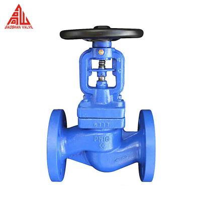 China pn16/pn25/pn 40 flanged bellow globe valve supplier for sale