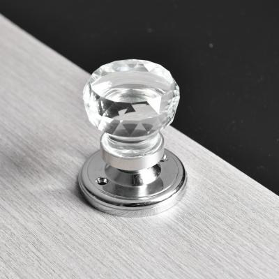 China Direct Sales Crystal Doorknob Handles High Quality Crystal Knob Handle Multiple Sizes High Level Clean Transparent for sale