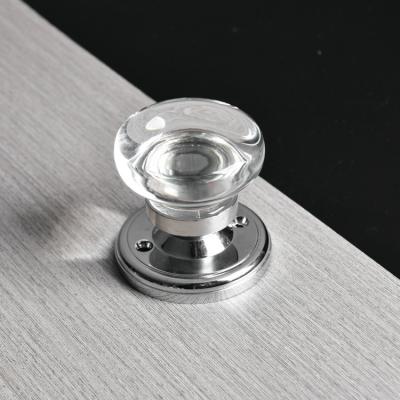 China Clean transparent on sale Crystal Knob Wholesale Fine Workmanship low MOQ Crystal Bedroom Knob for sale