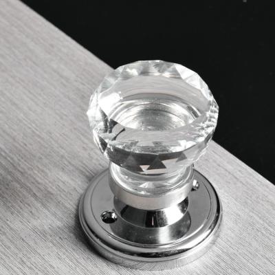 China New Product Crystal Knob Handle Eco-Friendly Fine Workmanship Factory Price Transparent Clean Door Handle With Crystal for sale