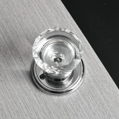 China New Arrival Clean Clear Crystal Knob Handle Fine Workmanship Low MOQ Custom Made Crystal Knob Handle for sale