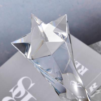 China Europe Award Clear Glass Trophy Personalized Crystal Trophy Customization for sale