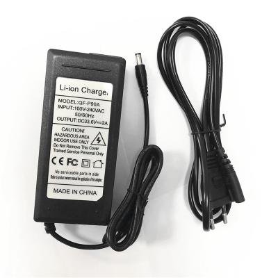 China 33.6V DC Power Adapter 33.6V 2a Smart Li-ion Battery Charger For 8S 29.6V Li-ion Lipo Battery Pack Charging With Indicator Light HPE-0332000T for sale