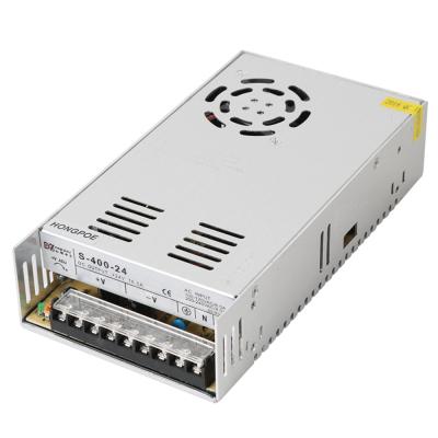 China Automation HONGPOE Best Quality 24V 16A 400W Industrial Power Supply Changeover Driver For LED Strip AC 100-240V Input DC 24V16A Power Supply for sale