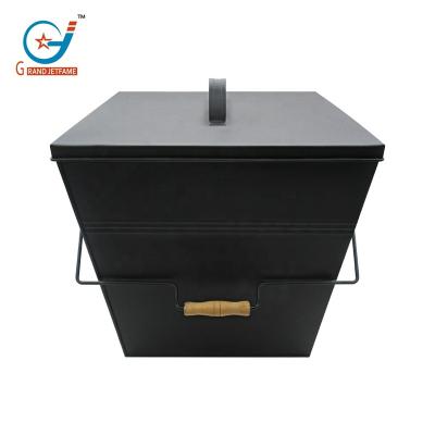 China Home Fireplace Coal Black Square Bucket For Home for sale