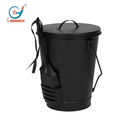 China Wholesale Tool Bucket Fireplace Indoor Outdoor Use With 5 Gallon Coal Shovel Brush Trough 18*25.5*31cm Fireplace Ash Bucket for sale