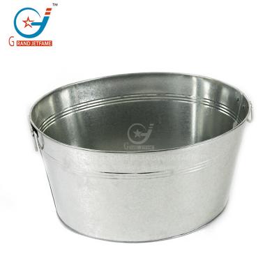 China Sustainable Iron Garden Galvanized Ice Tubs For Drinks Party Bar Ice Bucket for sale