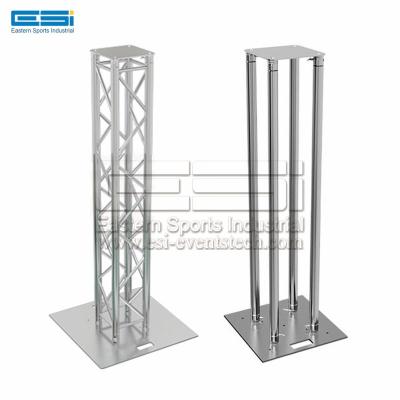 China Cheap price 6061-T6 or 6082-T6 outdoor event light wedding aluminum moving pillar totem universal main vertical truss for sale for sale