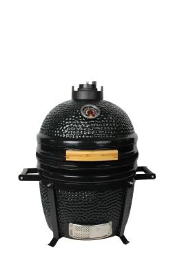 Chine Charbon de bois extérieur 16 pouces Kamado Grill céramique couleur noire 40cm à vendre