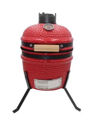 China Outdoor-Holzkohle 13-Zoll-Kamado-Grill, rote Farbe, 32 cm zu verkaufen