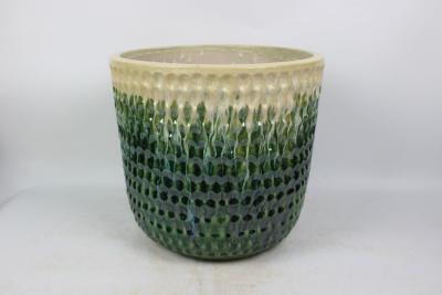 Cina Vaso da esterno in ceramica da giardino ad alto fuoco di forma rotonda in vendita