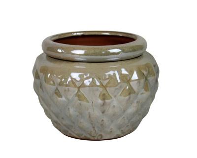 Cina Vaso in ceramica smaltata autoirrigante da 6,5 ​​pollici per piante 16,5x12,5 cm in vendita