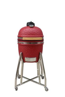 China 15 Inch Kamado BBQ Keramische Grill 39cm Met Kar En Met Zijtafels Te koop