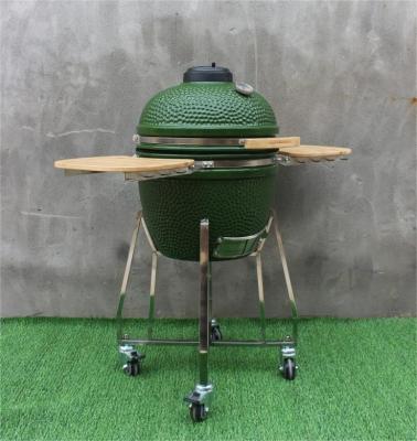 Chine Charcoal Ceramic 18 Inch Kamado Grill Green Color 48cm à vendre