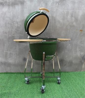 China Grüne Farbe 48 cm Kamado 18 Zoll Grill Geschirr schwarz beschichtetes Eisen zu verkaufen