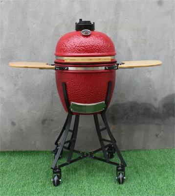 중국 왕 빨간색 44cm 세라믹 Kamado 석쇠 손수레와 옆 테이블을 가진 17 인치 판매용