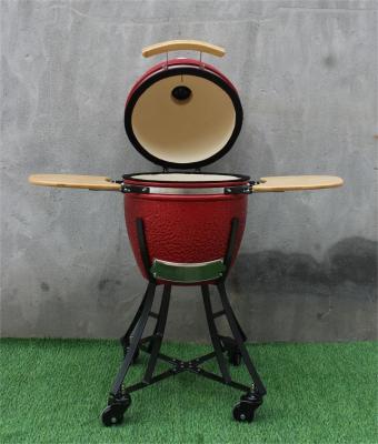 中国 17 インチ セラミック BBQ カマド ロイヤル レッド色 44 cm キッチン用品ブラック コーティングされた鉄 販売のため