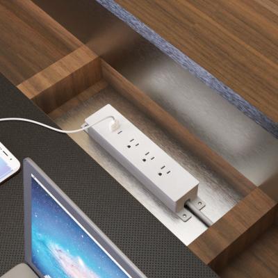 China Commercial Desktop Recessed Electrical Desktop Mount Power Strip Socket Power Outlet Extension Sockets for sale