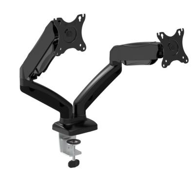 China Wholesale Aluminum Alloy Monitor Gas Spring Desktop Computer Double Arms Stand for sale