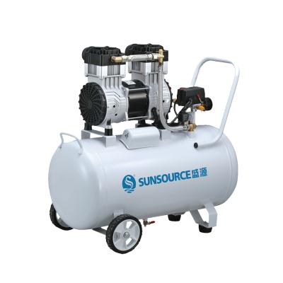 China 220v series small portable silent oil free piston 30l oil free air compressor for sale