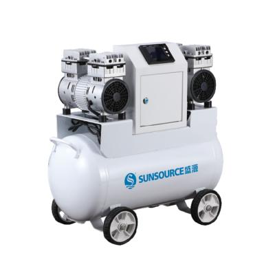 China Portable Dental Oil Free Air Compressor Oil Free Vacuum Equipment Air Compressor With Vacuum Pump for sale