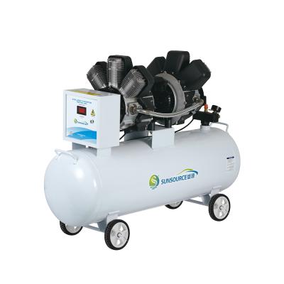 China Hot Sale Oil Free Kompressor Quiet Silent Piston Air Compressor 5.4Hp 4Kw 8Bar Oil Free for sale