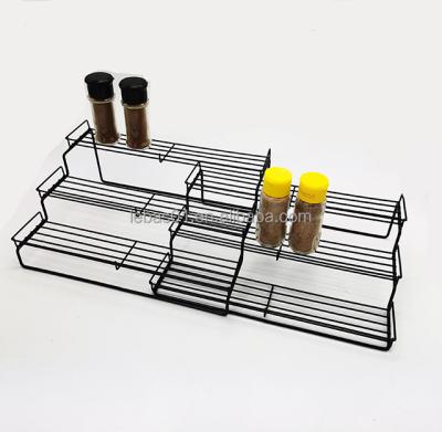 China Custom High Quality Viable Storage 3 Tier Kitchen Organizer Cabinet Expandable Spice Rack for sale