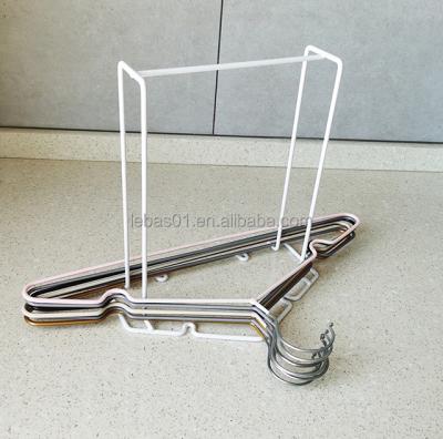 China Cheap Simple Viable Vinyl Coating Metal Wire Wall Mount Laundry Hanger Storage Rack for sale